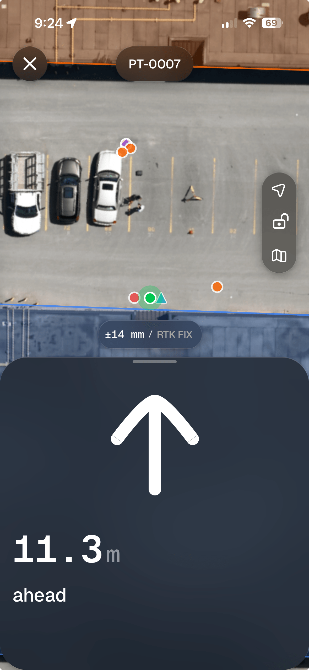 Mapdesk navigating to a point